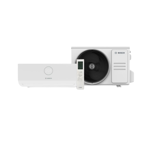 Worcester Bosch Climate 5000i M multi split air conditioning system with indoor and outdoor units and remote control